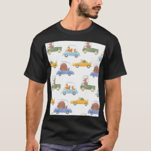Kleintiere: von Hand gezeichnet Wasserfarbmuster. T-Shirt