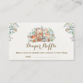 Kleintiere von Waldtieren aus Wäldern Begleitkarte (Vorderseite)