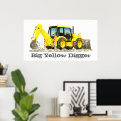 Kleintransporter für den Eigenbau - Gelber Digger Poster (Heimbüro)