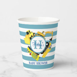 Kleintransporter für den Straßenbau Blauer Streife Pappbecher