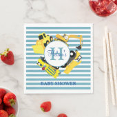 Kleintransporter für den Straßenbau Blauer Streife Serviette (Beispiel)