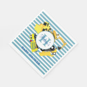 Kleintransporter für den Straßenbau Blauer Streife Serviette (Ecke)