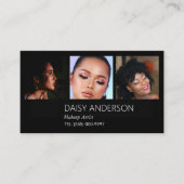 Kleinunternehmen MUA Elegante Makeup Artist Visitenkarte (Vorderseite)