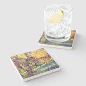 Kleinvieh Steinuntersetzer (Seitenansicht)