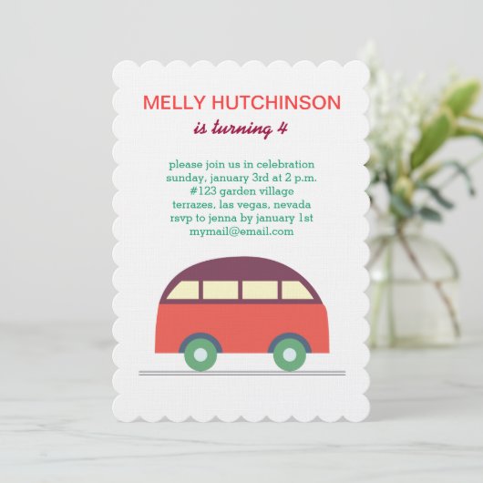 Kleinwagen Einladung (Stehend Vorderseite)