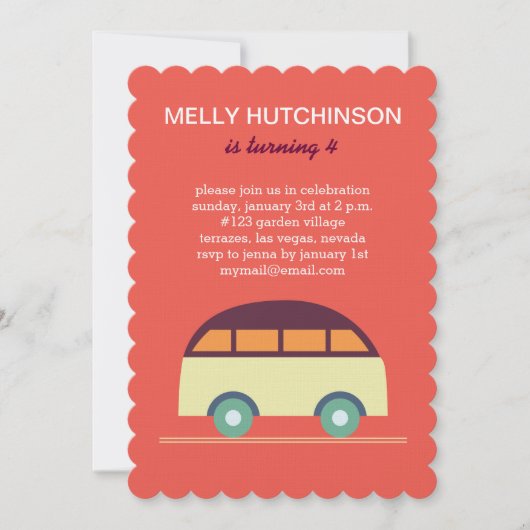 Kleinwagen Einladung (Vorderseite)