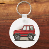 Kleinwagen mit vier Rädern Schlüsselanhänger (Vorderseite)