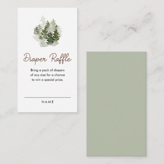 Kleinwaschwagen für Kleinwüsten im Wald Begleitkarte (Vorne/Hinten)