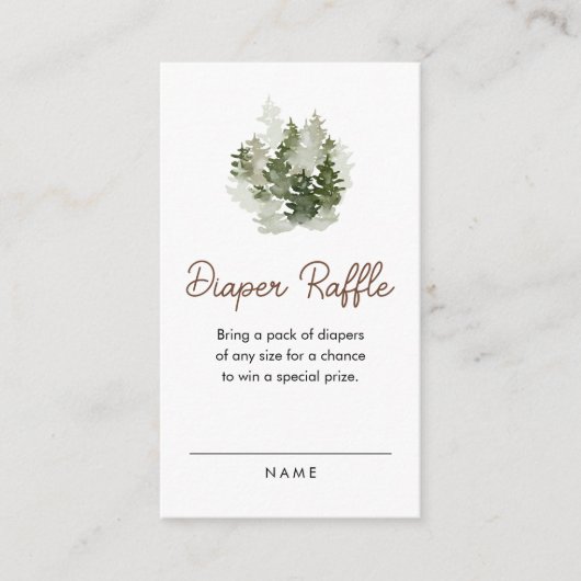 Kleinwaschwagen für Kleinwüsten im Wald Begleitkarte (Vorderseite)