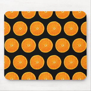 Klementinen auf Schwarzem Mousepad