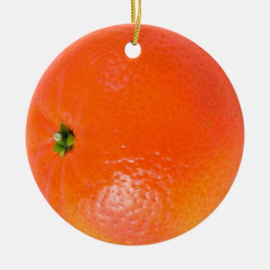 Klementinen-Orangen-Verzierung Keramikornament (Vorne)