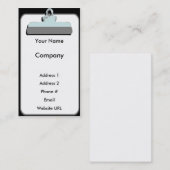 Klemmbrett-Geschäft Visitenkarte (Vorne/Hinten)