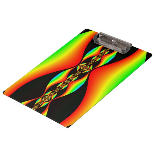 Klemmbrett mit Mandelbrot Fraktal (Schrägansicht)