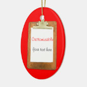 Klemmbrett mit schlichtem Weißbuch Keramikornament (Links)