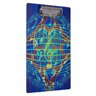 Klemmbrett-Musik-Lehrer-Büro-FriedensLiebe-Kunst Klemmbrett