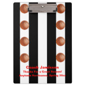 Klemmbrett-Schwarzweiss-Streifen, Klemmbrett (Vorderseite)