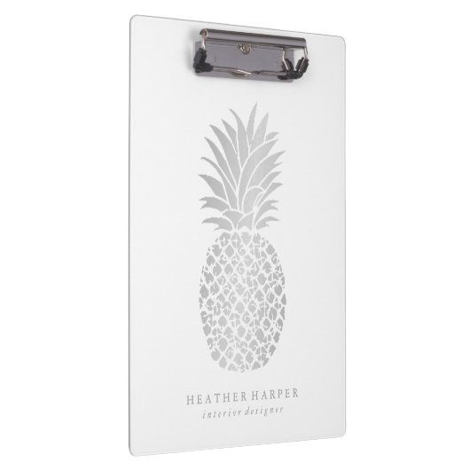 Klemmbrett - silberne Ananas (Rechts)