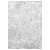 Klemmbrett - silberner Glitzer-Initialen-Name (Rückseite)