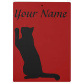 Klemmbrett Silhouette der schwarzen Katze (Rückseite)