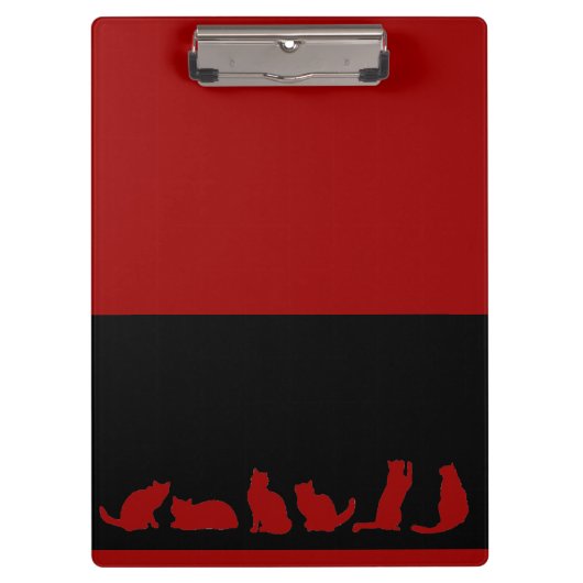 Klemmbrett Silhouette der schwarzen Katze (Vorderseite)