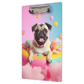 Klemmbrett – Süßer glücklicher Mops  (Links)