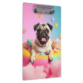 Klemmbrett – Süßer glücklicher Mops  (Rechts)