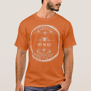 Klemme Blume mit gerettet Bienen T-Shirt