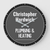 Klemme- und Heizbürosäulenhalterung Große Wanduhr (Vorderseite)