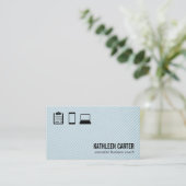 Klemmplatte | Telefon | Notebook II Visitenkarte (Stehend Vorderseite)