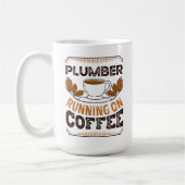 Klempner auf Coffee Caffein Geschenk Kaffeetasse (Links)