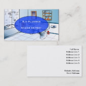 Klempner-"Badezimmer-Toon" Visitenkarte (Vorne/Hinten)