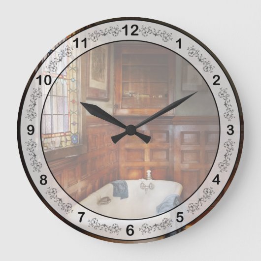 Klempner - Badzeit Große Wanduhr (Vorderseite)