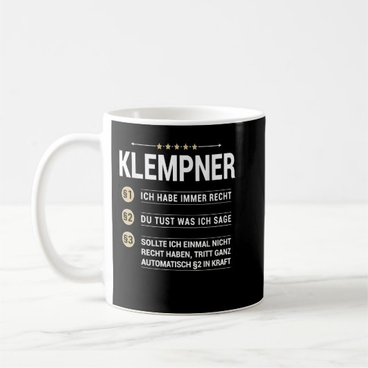 Klempner Beruf meine eigenen Absätze Kaffeetasse (Links)