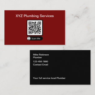 Klempner Budget QR-Code Visitenkarten Telefonnummerkarte