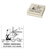 Klempner, der eine Pipe mit Fisch bemalt Gummistempel (Stempel)