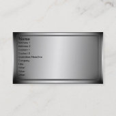 Klempner, die Dienstleistungsunternehmen-Karte Visitenkarte (Rückseite)