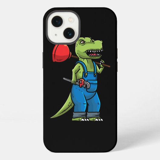 Klempner-Dinosaurier iPhone Hülle (Rückseite)