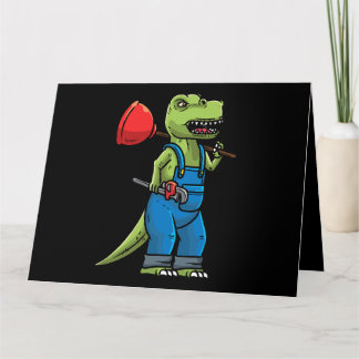 Klempner-Dinosaurier Karte