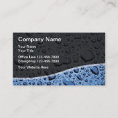 Klempner einzigartige Wassertropfen modern Visitenkarte (Vorderseite)