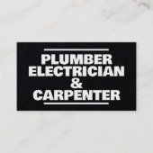 Klempner Electrical & Carpenter QR Premium Visitenkarte (Vorderseite)