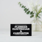 Klempner Electrical & Carpenter QR Premium Visitenkarte (Stehend Vorderseite)