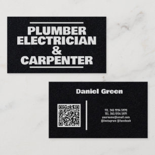 Klempner Electrical & Carpenter QR Premium Visitenkarte