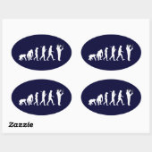 Klempner-Evolution-Klempner-Rohrleitung Ovaler Aufkleber (Blatt)