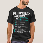 Klempner Extra Ladungen Funny Plumbing Handyman T-Shirt (Vorderseite)