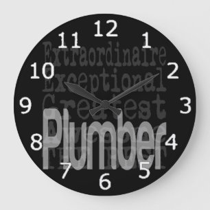 Klempner Extraordinaire Große Wanduhr