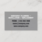 Klempner Faucet Pipe Handyman Klempnerservice Visitenkarte (Rückseite)