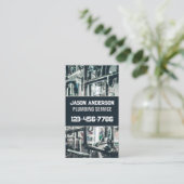 Klempner Faucet Pipe Handyman Klempnerservice Visitenkarte (Stehend Vorderseite)