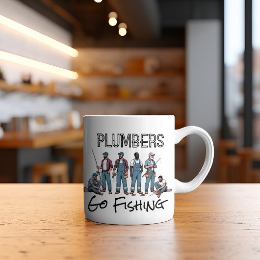 Klempner fischen kaffeetasse