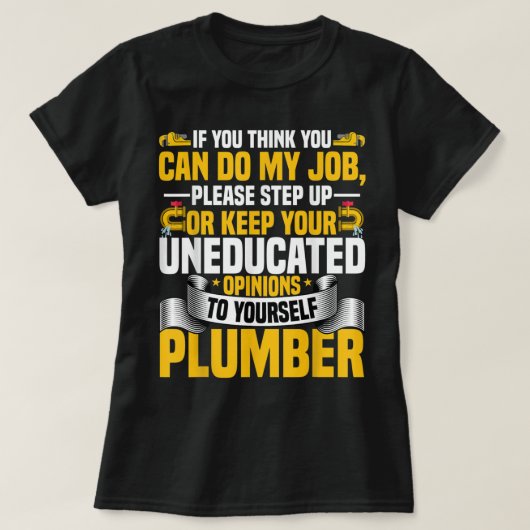Klempner - Funny Plumbing Quotes Handyman Klempner T-Shirt (Design vorne)