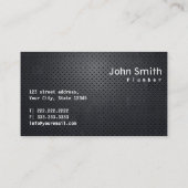 Klempner für das schwarze Metall Visitenkarte (Rückseite)